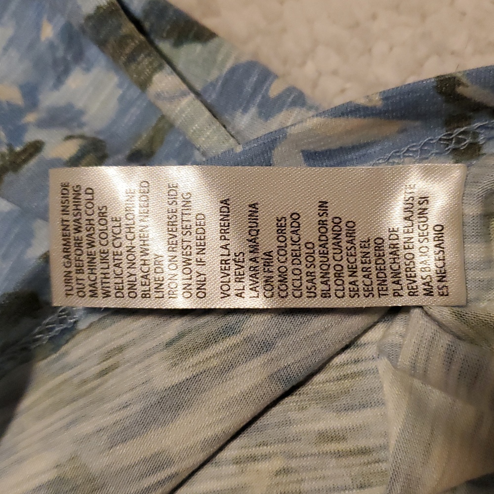 Democracy Blue and Green Patterned Top - Picture 10 of 10